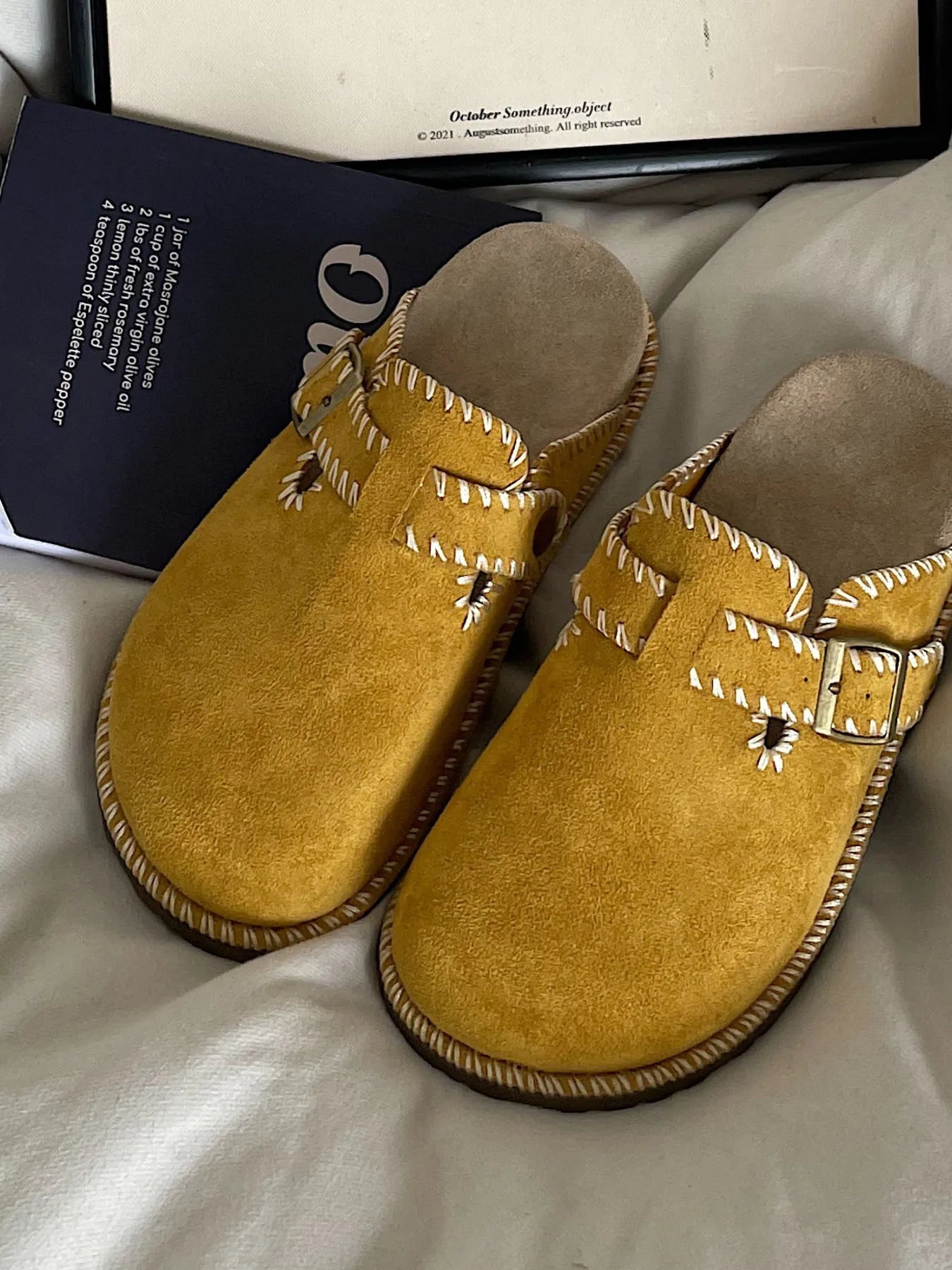 Cutesy Stitched Everyday Clogs Yellow Trendsi