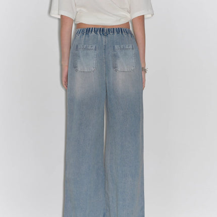 "Dream Street" Cool Lyocell Denim Drape Relaxed Elastic Waist