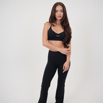 I Live in Luxury Black Sports Bra