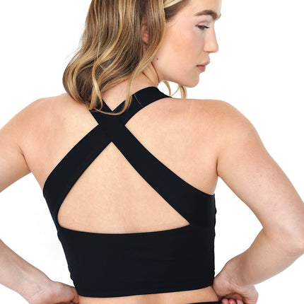 I Am Wonderful Halter Neck Black Bra