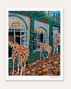 Fine Dinging Giraffe Hand Signed Fine Art Print