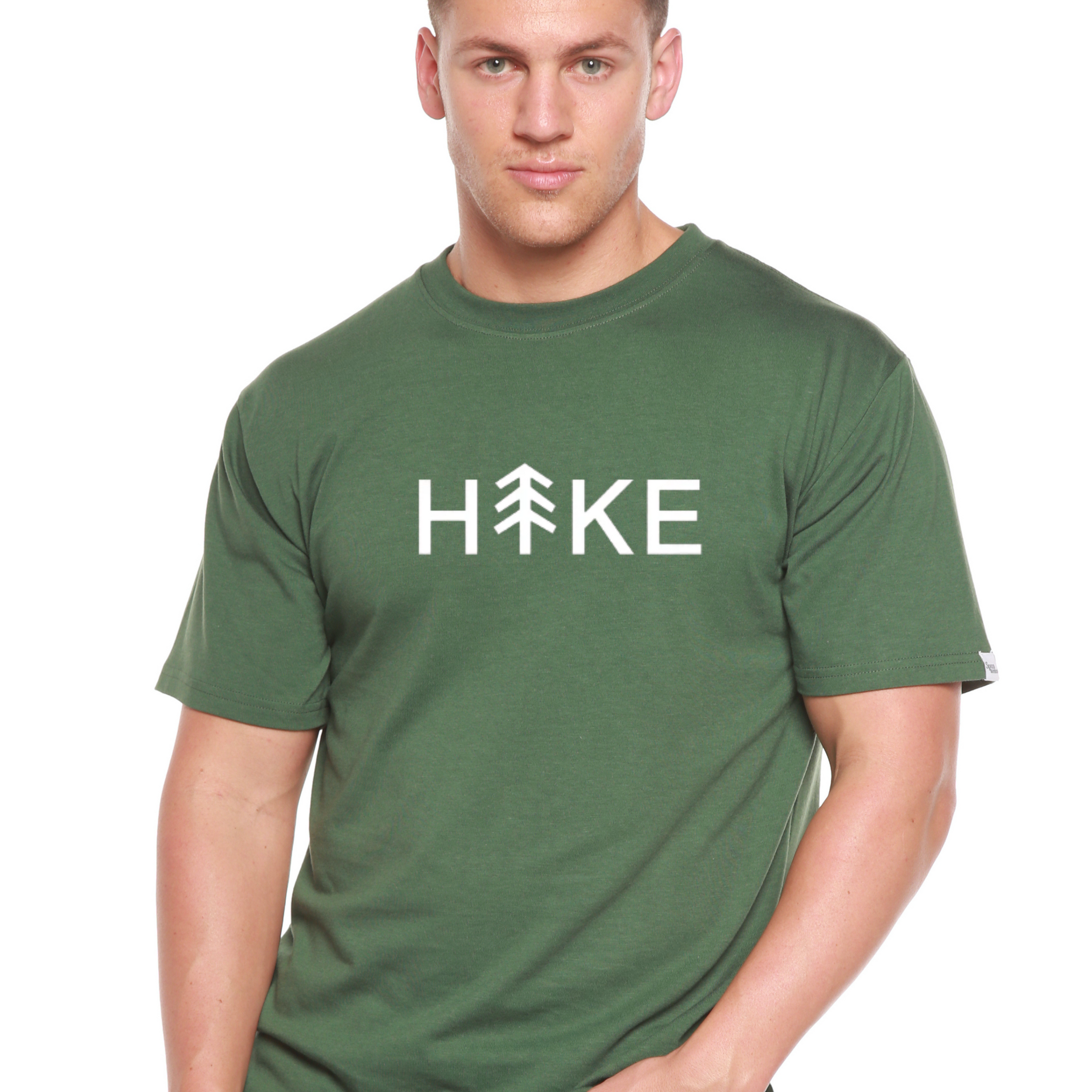 Hike Men's Bamboo Viscose/Organic Cotton Short Sleeve Graphic T-Shirt mens printed Spun Bamboo