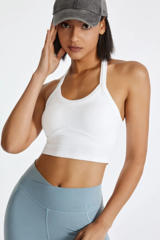 Active Halter Neck Cropped Cami Trendsi