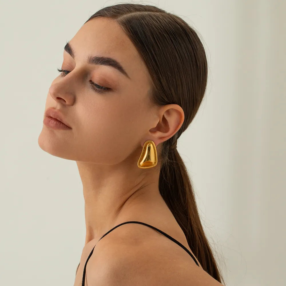 Stainless Steel Stud Earrings Gold Trendsi