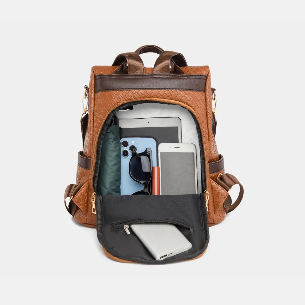 PU Leather Backpack Bag Bags Trendsi