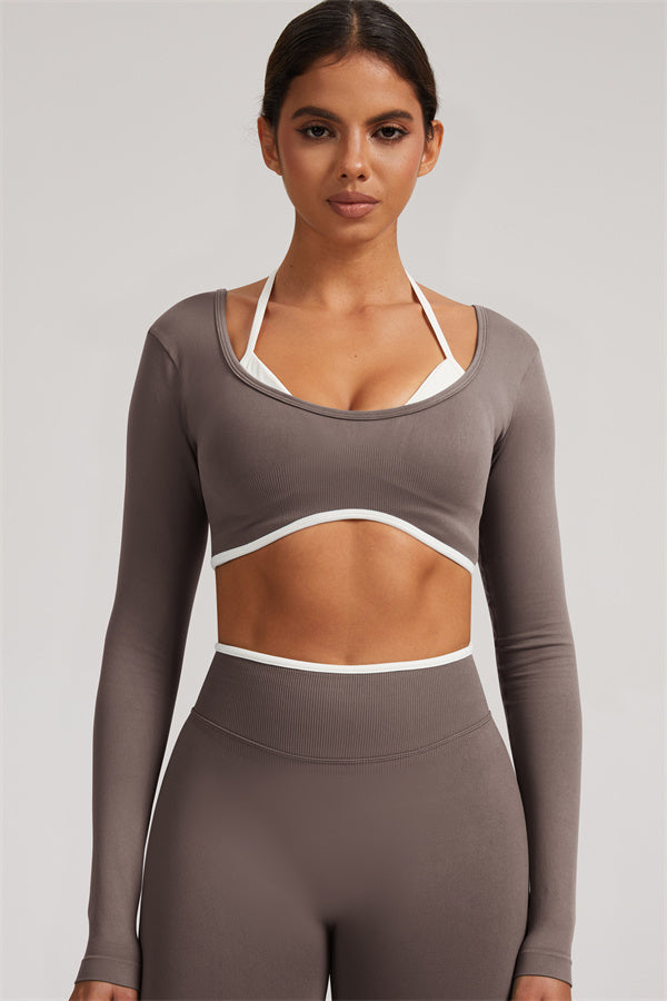 The Elevate New Long Sleeve Crop top Leggings 2-Piece Set