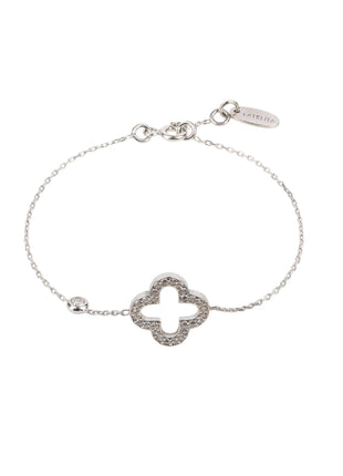Open Clover Bracelet Plated - 22K Gold, Rose Gold, Rhodium