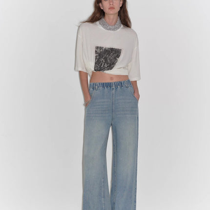 "Dream Street" Cool Lyocell Denim Drape Relaxed Elastic Waist