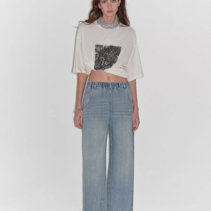 "Dream Street" Cool Lyocell Denim Drape Relaxed Elastic Waist
