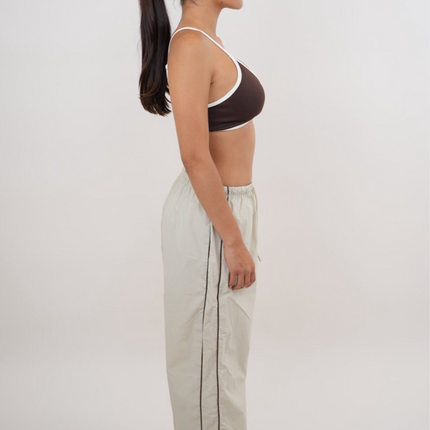 I Accept Change with Grace Beige Versatile Relaxed Fit Pant