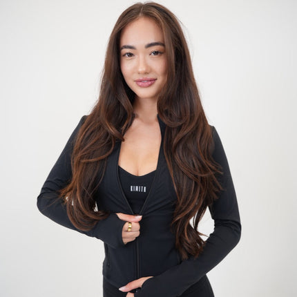 I Live in Luxury Black Sports Bra