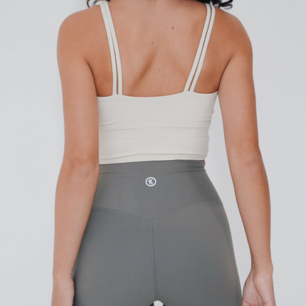 I Am Confident White Cropped Tank