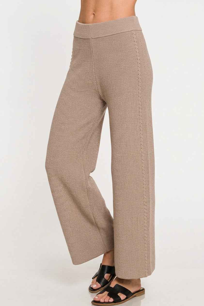 Zenana Viscose Sweater Pants Trendsi