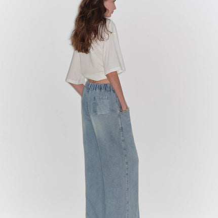 "Dream Street" Cool Lyocell Denim Drape Relaxed Elastic Waist