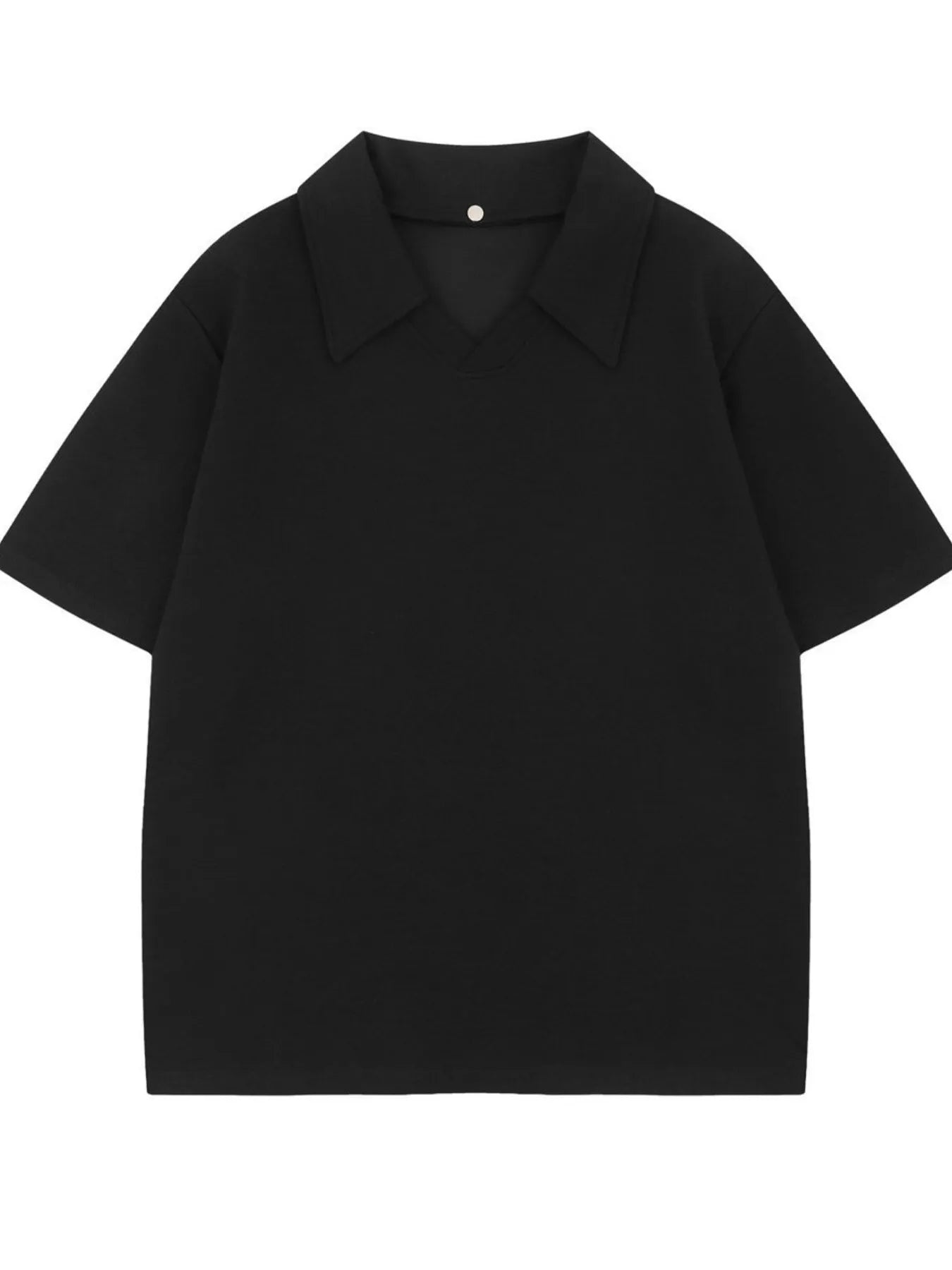 Mens Detachable Collar Comfy Polo Black shirts Trendsi