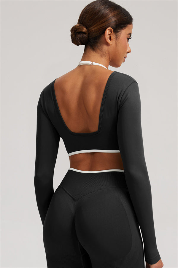 The Elevate New Long Sleeve Crop top Leggings 2-Piece Set