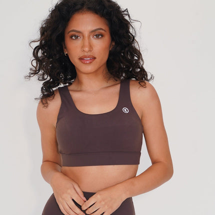 I am Beautifully Radiant Quick Dry Coffee Sports Bra