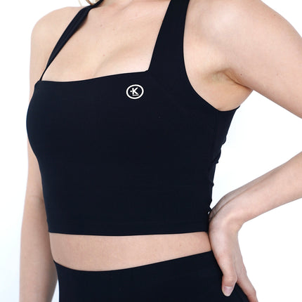 I Am Wonderful Halter Neck Black Bra