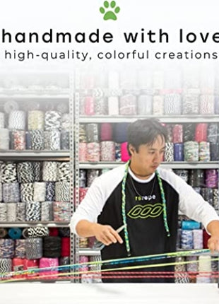 ReRope Small Looper with Tennis Ball Upcycled Fabric Rope Dog Toys