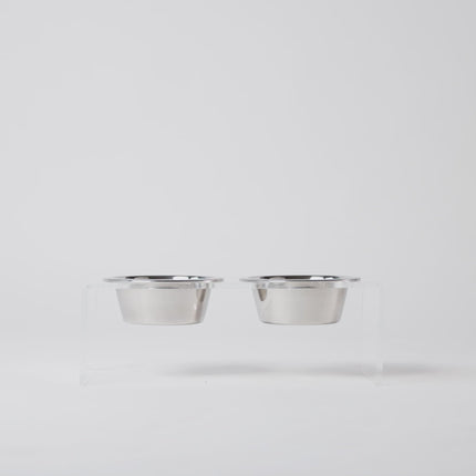 Acrylic Double Feeder - Clear