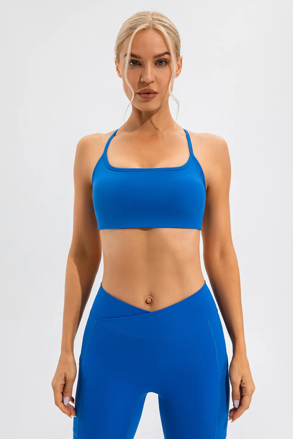 Crisscross Spaghetti Strappy Sports Bra (5 colors) Trendsi