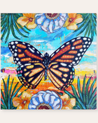 Tropical Monarch Bloom Butterfly ( Original Painting )