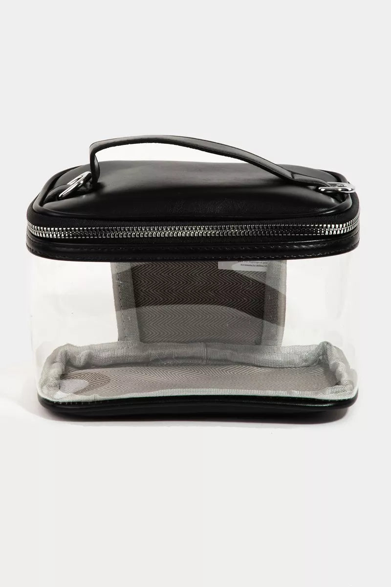 Boxy See Through Rectangle Crossbody Bag Black one size Bag Trendsi