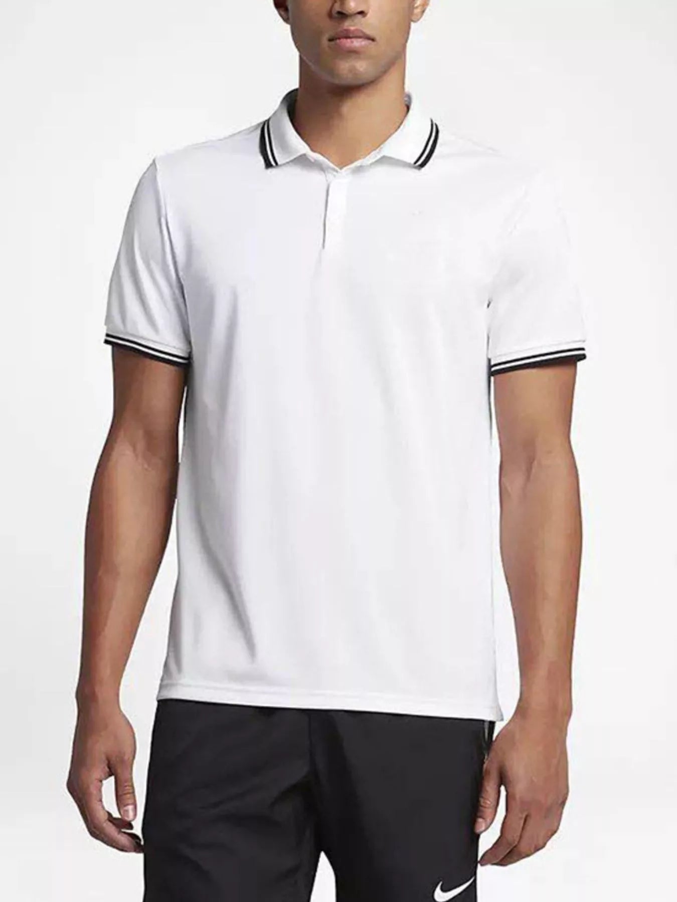 Men's Quick-Dry Short Sleeve Active Polo White Trendsi
