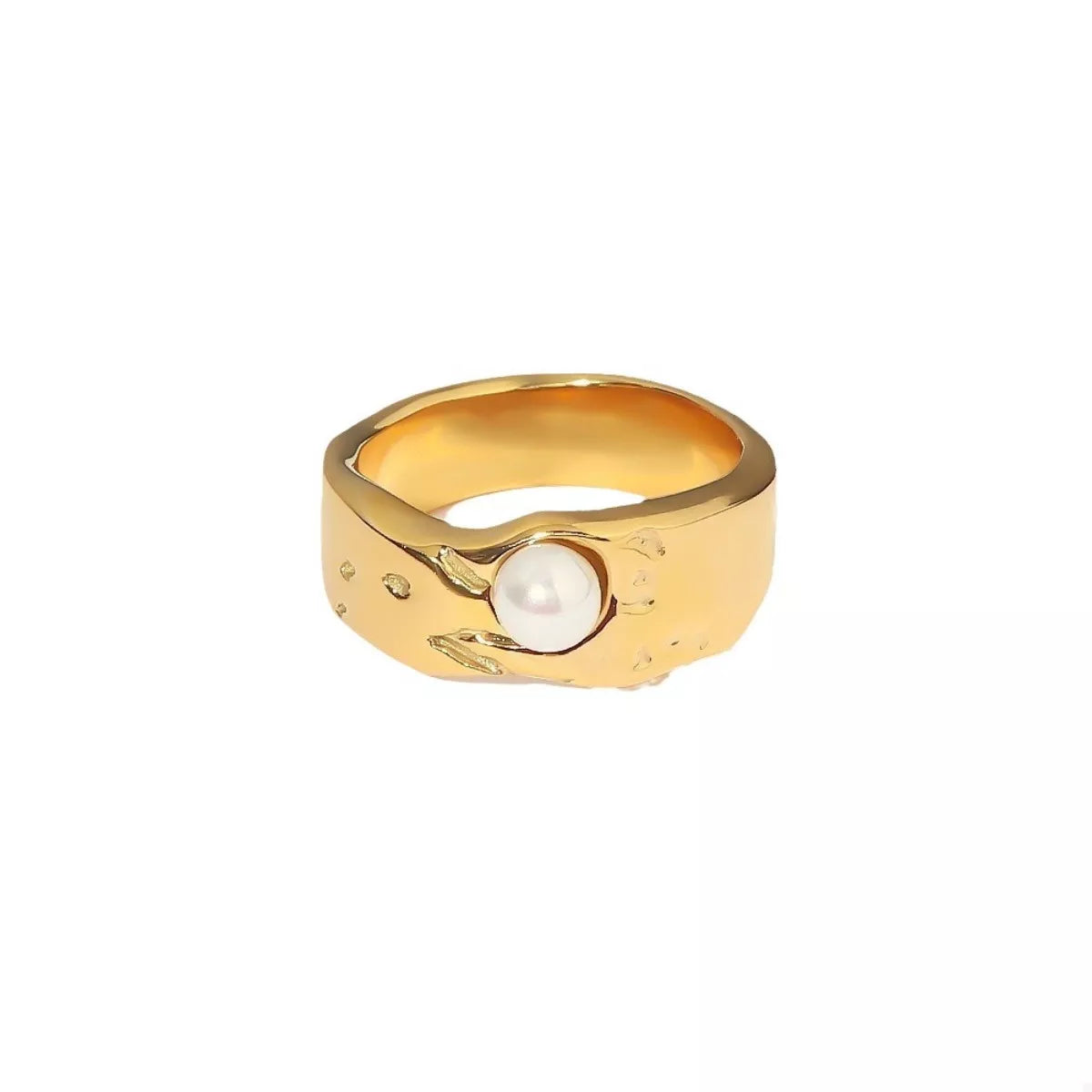 Beautiful Pearl Ring 18K Gold-Plated Rings Trendsi
