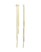 Pearl long Dangle Earrings, Sku#Y1042
