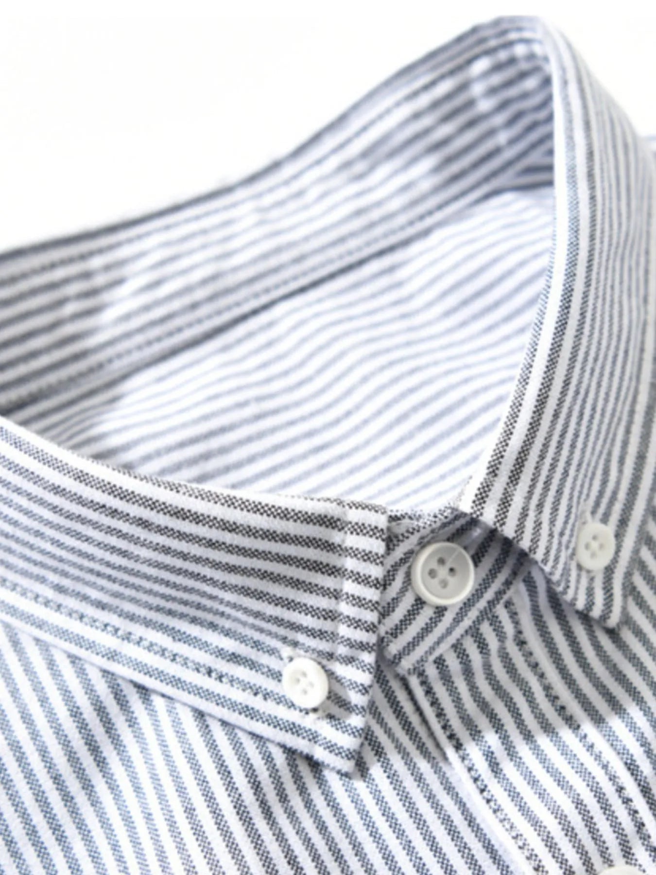 Mens Classic Striped Cotton Long Sleeve Button Up Shirts Trendsi