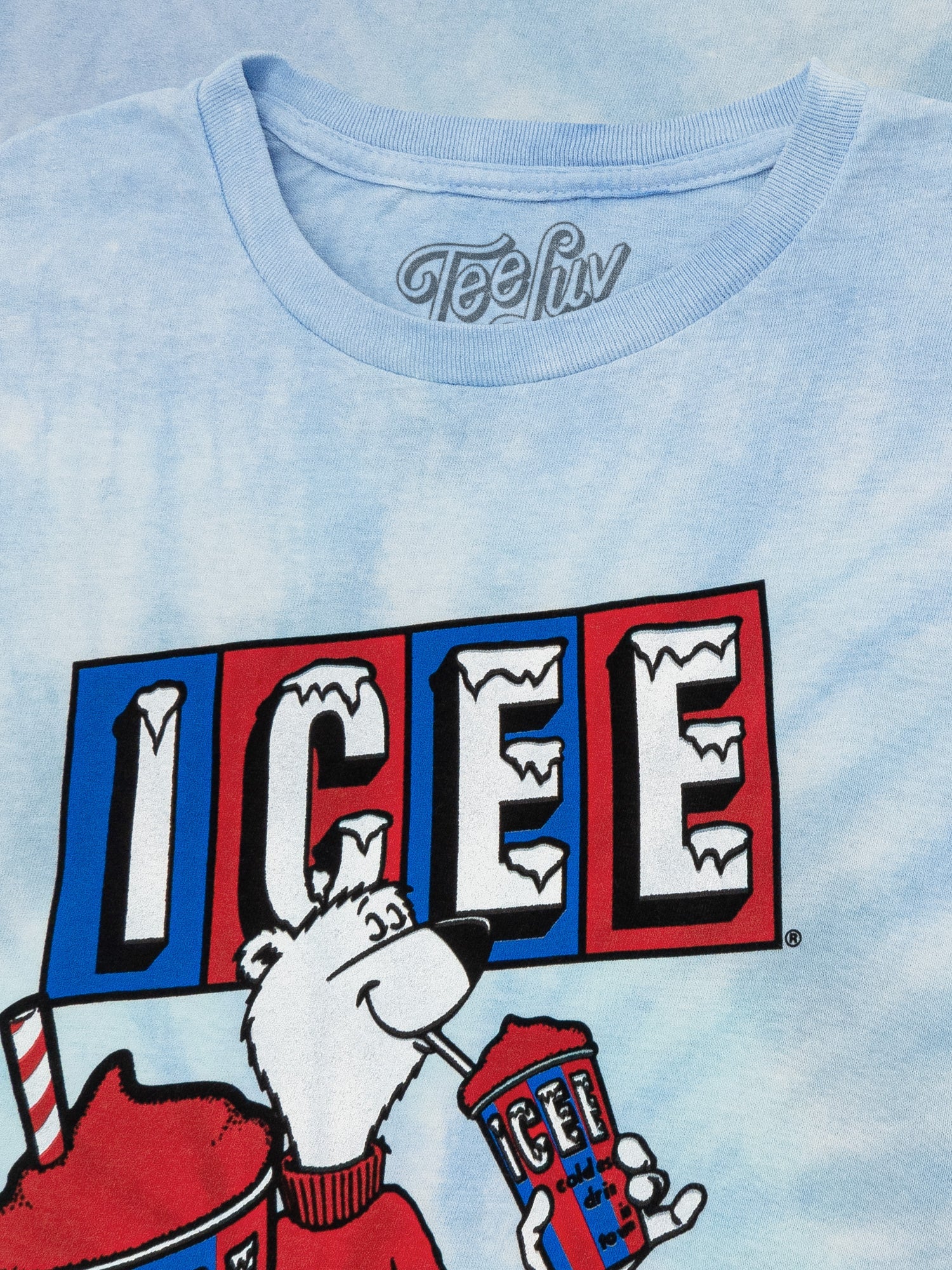 ICEE Polar Bear Tie Dye T-Shirt - Blue and Purple Tie Dye mens tee Tee Luv