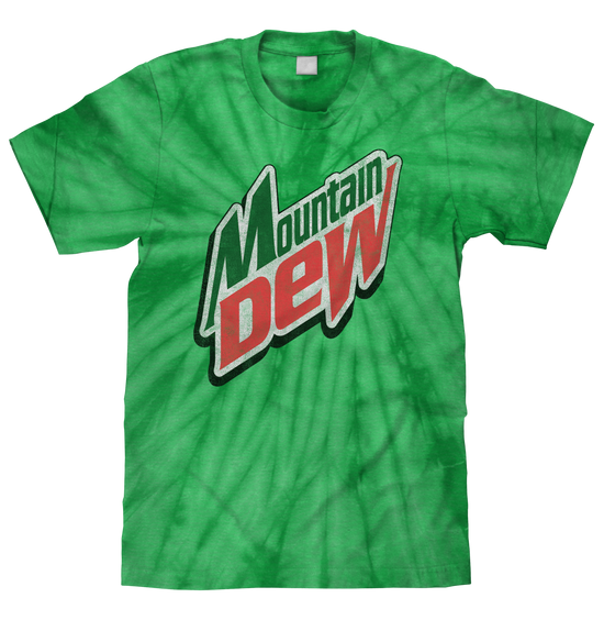 Mountain Dew Logo Tie Dye T-Shirt - Spider Kelly mens tee Tee Luv