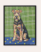 Airedale Terrier Framed Fine Art Canvas Print