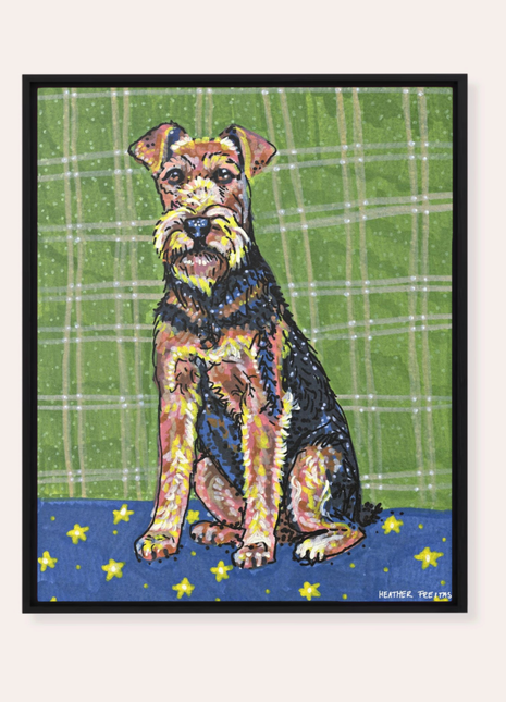 Airedale Terrier Framed Fine Art Canvas Print