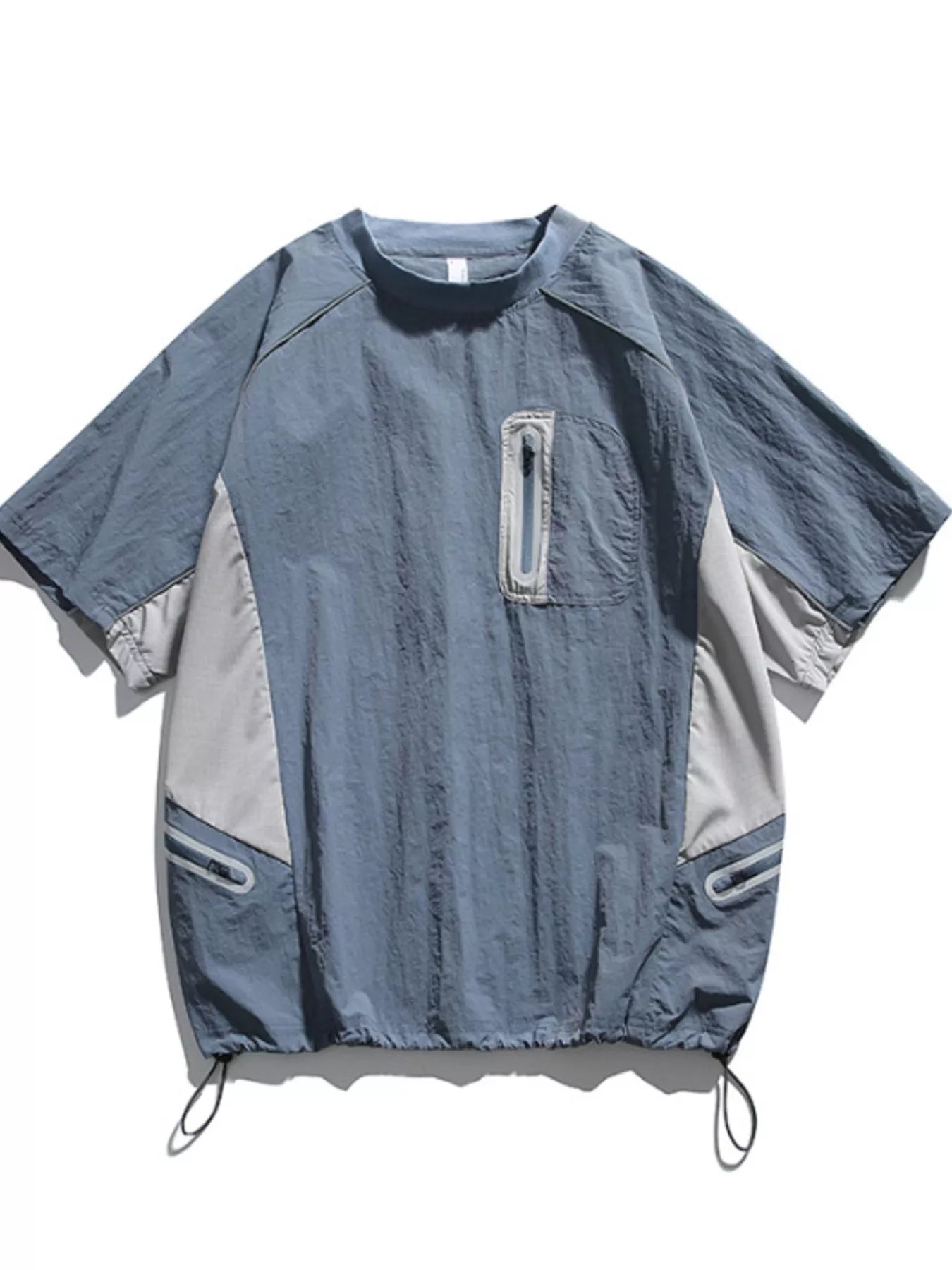 Men's Contrast Round Neck Half Sleeve Active T-Shirt Trendsi