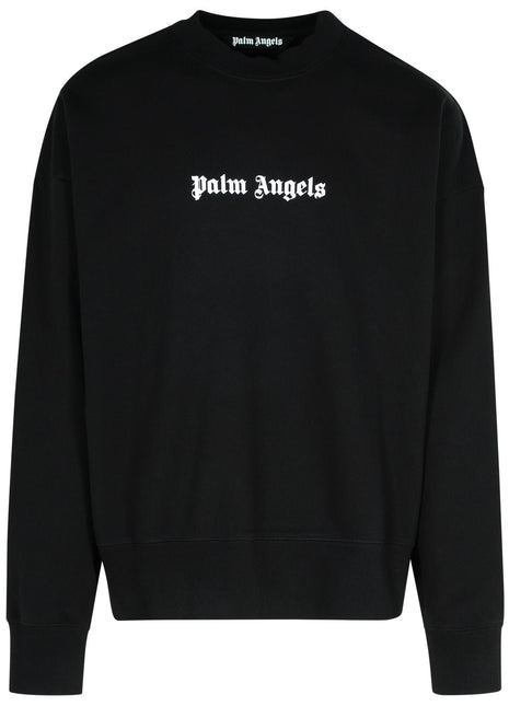 Palm Angels Black Cotton Sweatshirt Men