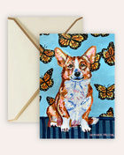 Corgi Fine Art Greeting Card