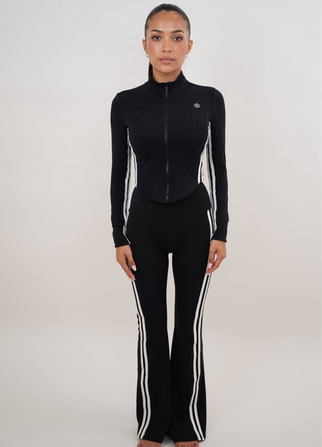 I Am Motivated Black Flare Pant Leggings KIMITH BRAND