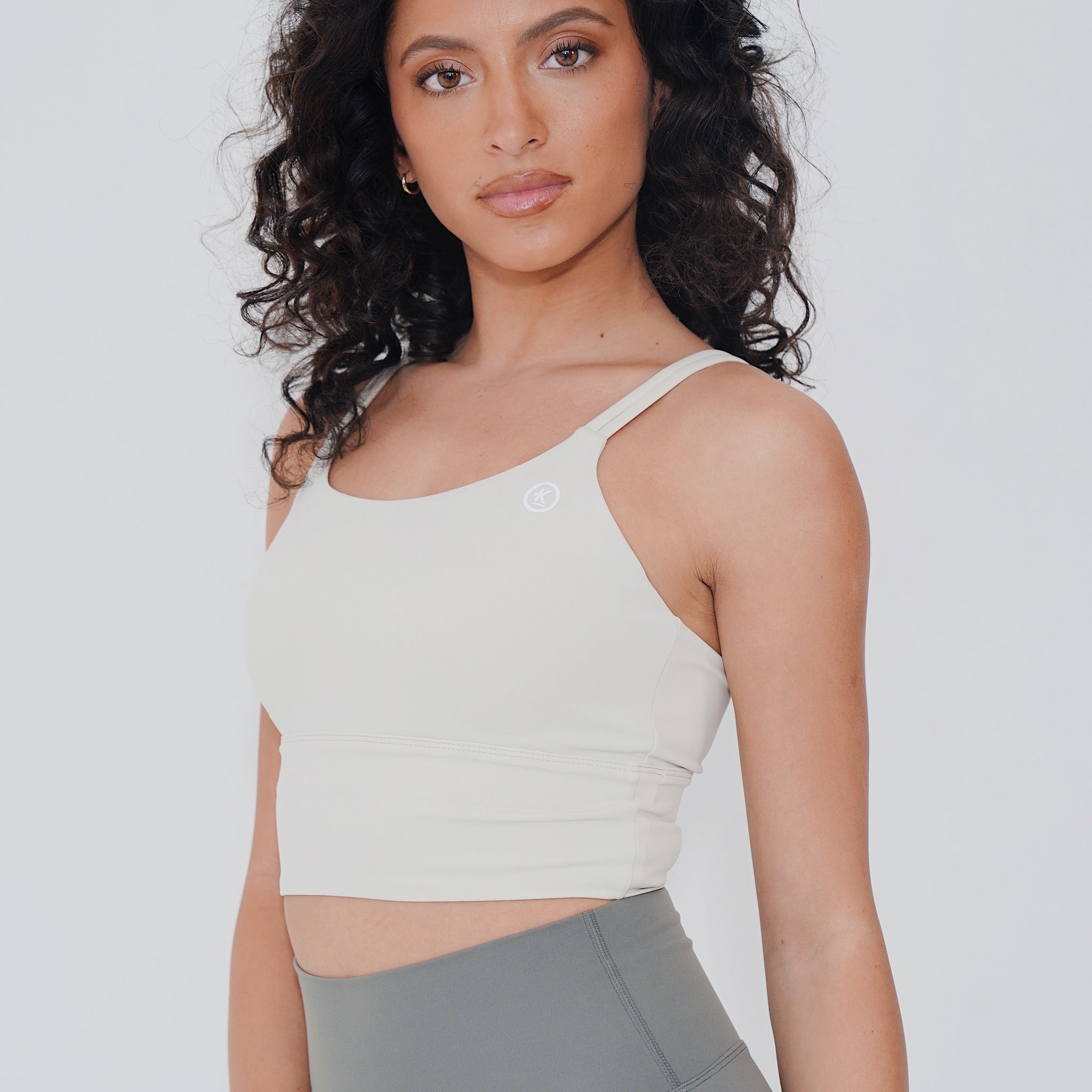 I Am Confident White Cropped Tank