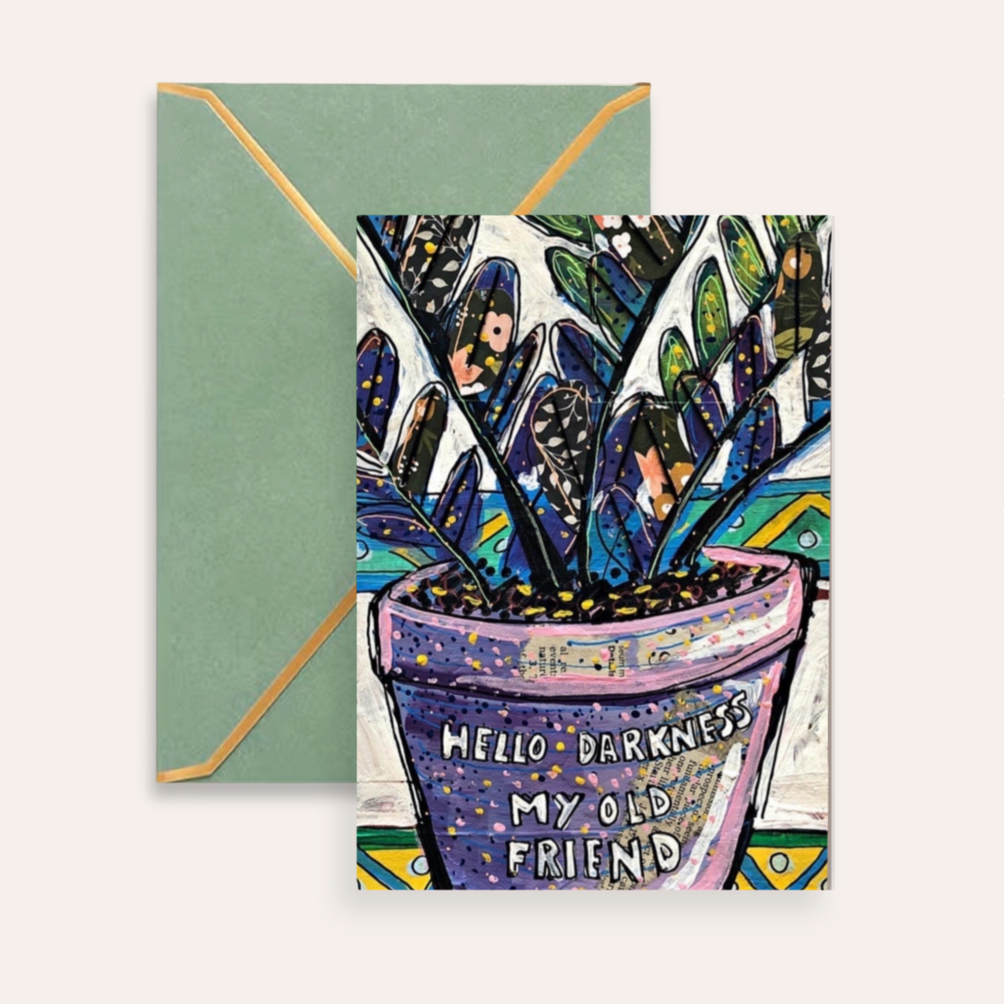 Hello Darkness My Old Friend Fine Art Greeting Card