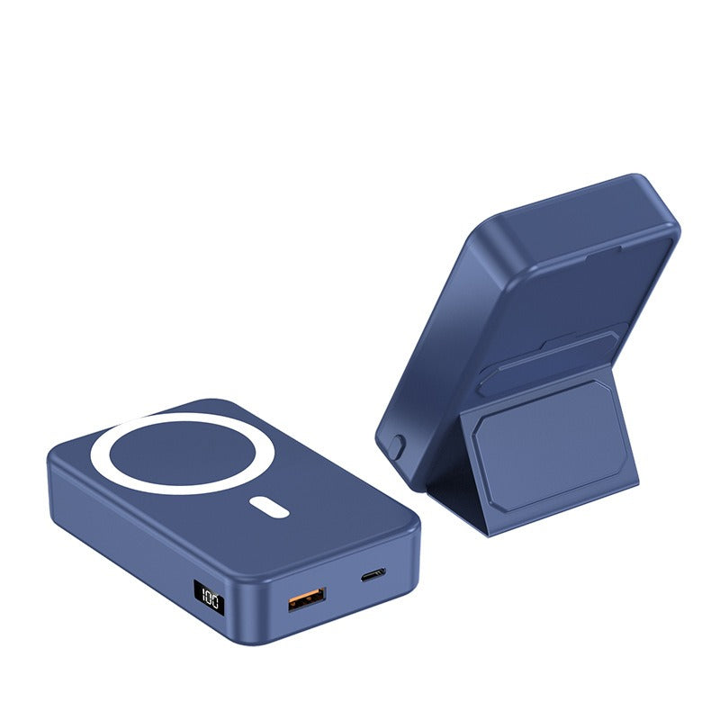 Fast Charging Portable 10000mah Wireless Magnetic Power Bank with mini Stand 22.5W A27-2 bracket 20000 blue V.I.P Digital Presence