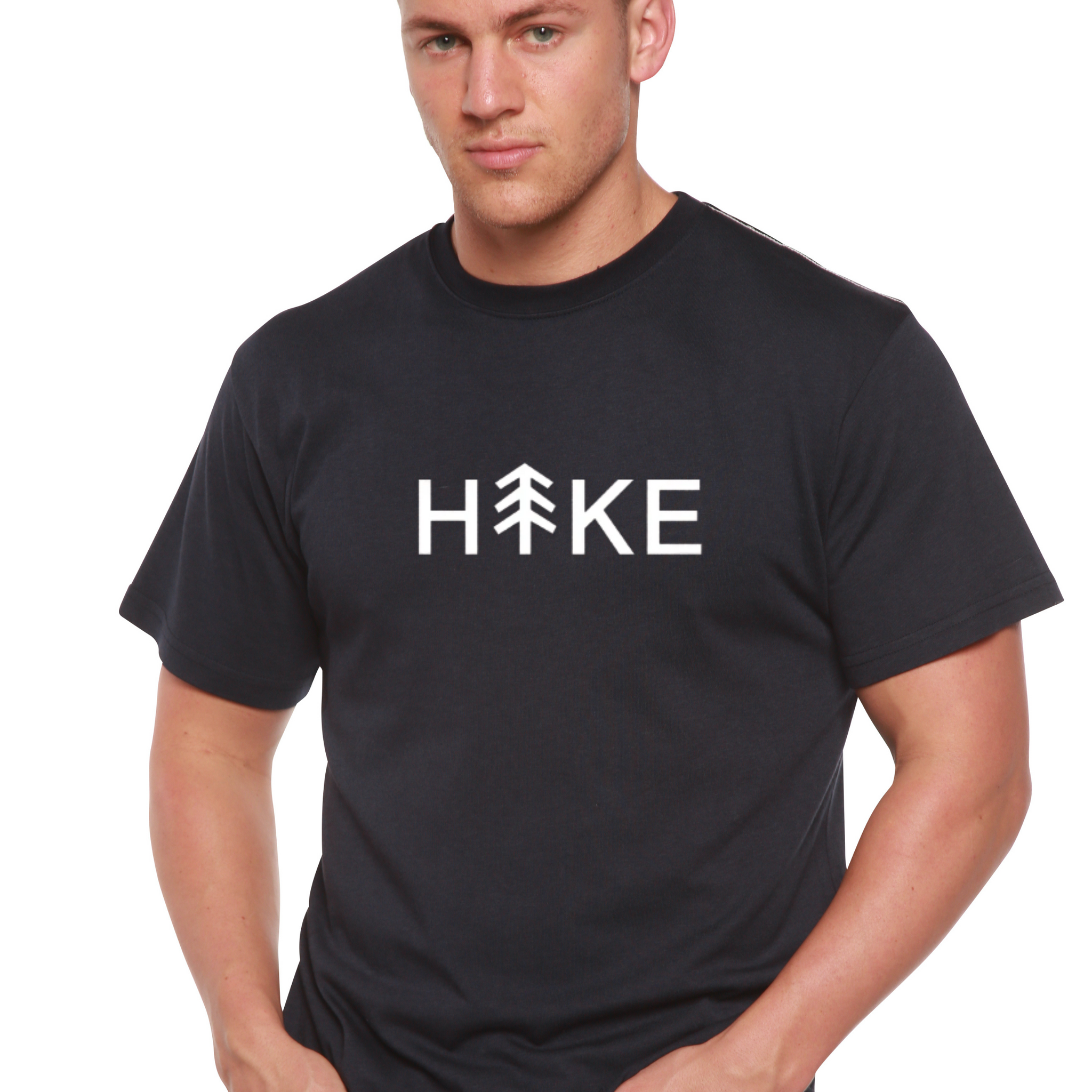 Hike Men's Bamboo Viscose/Organic Cotton Short Sleeve Graphic T-Shirt mens printed Spun Bamboo