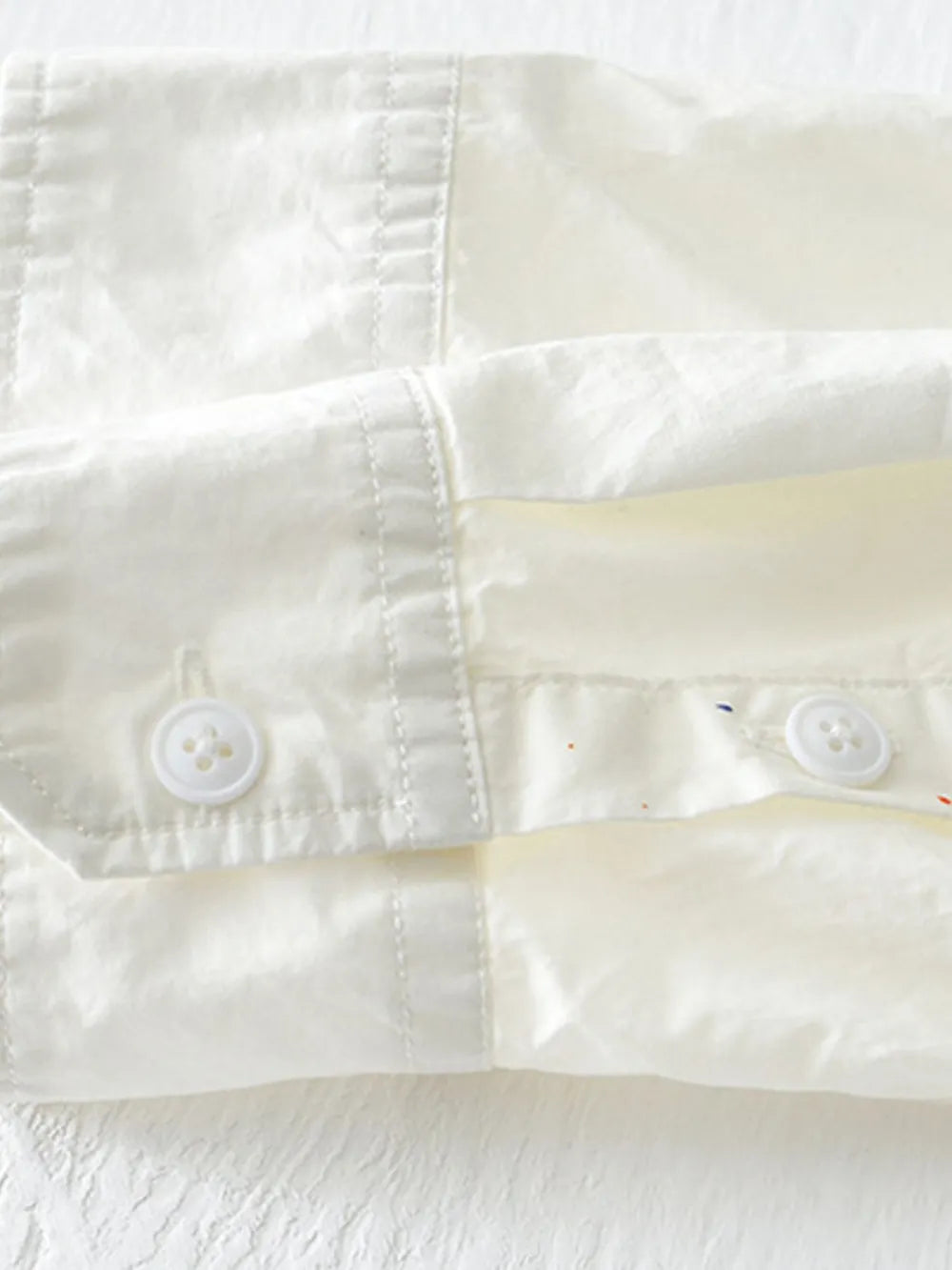 Paint Splatter White Cotton Button Up Shirts Trendsi