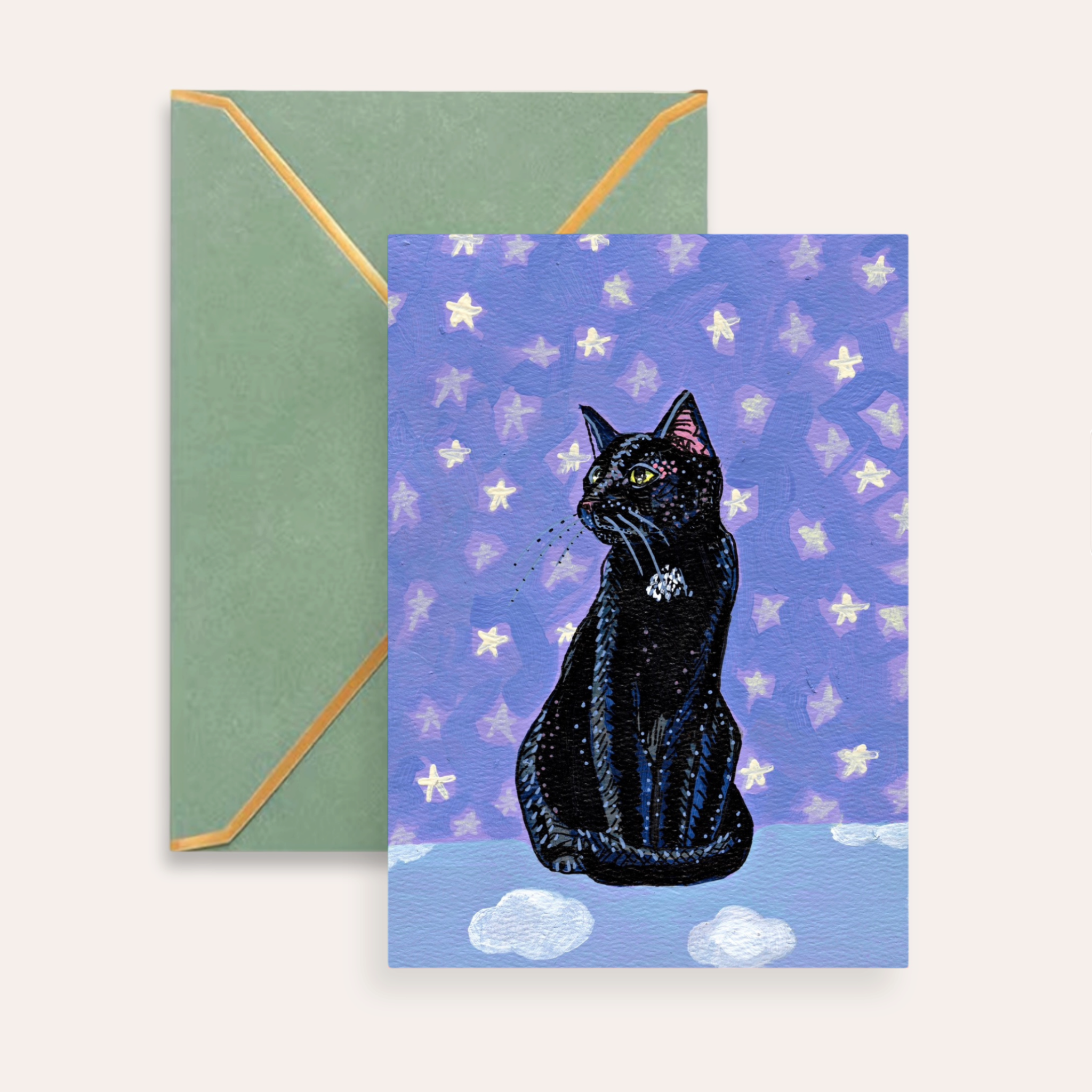 Bombay Cat Fine Art Greeting Card