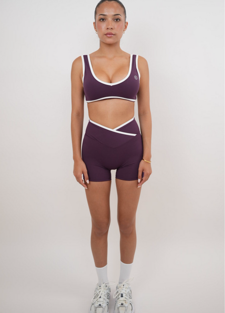 I Am Right Where I Need To Be Plum Butter Short Shorts KIMITH BRAND