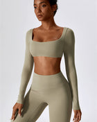 The Lily Belle Crop Top Flared Leggings 2-Piece Set