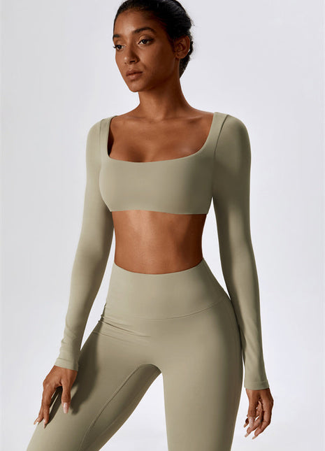 The Lily Belle Crop Top Flared Leggings 2-Piece Set