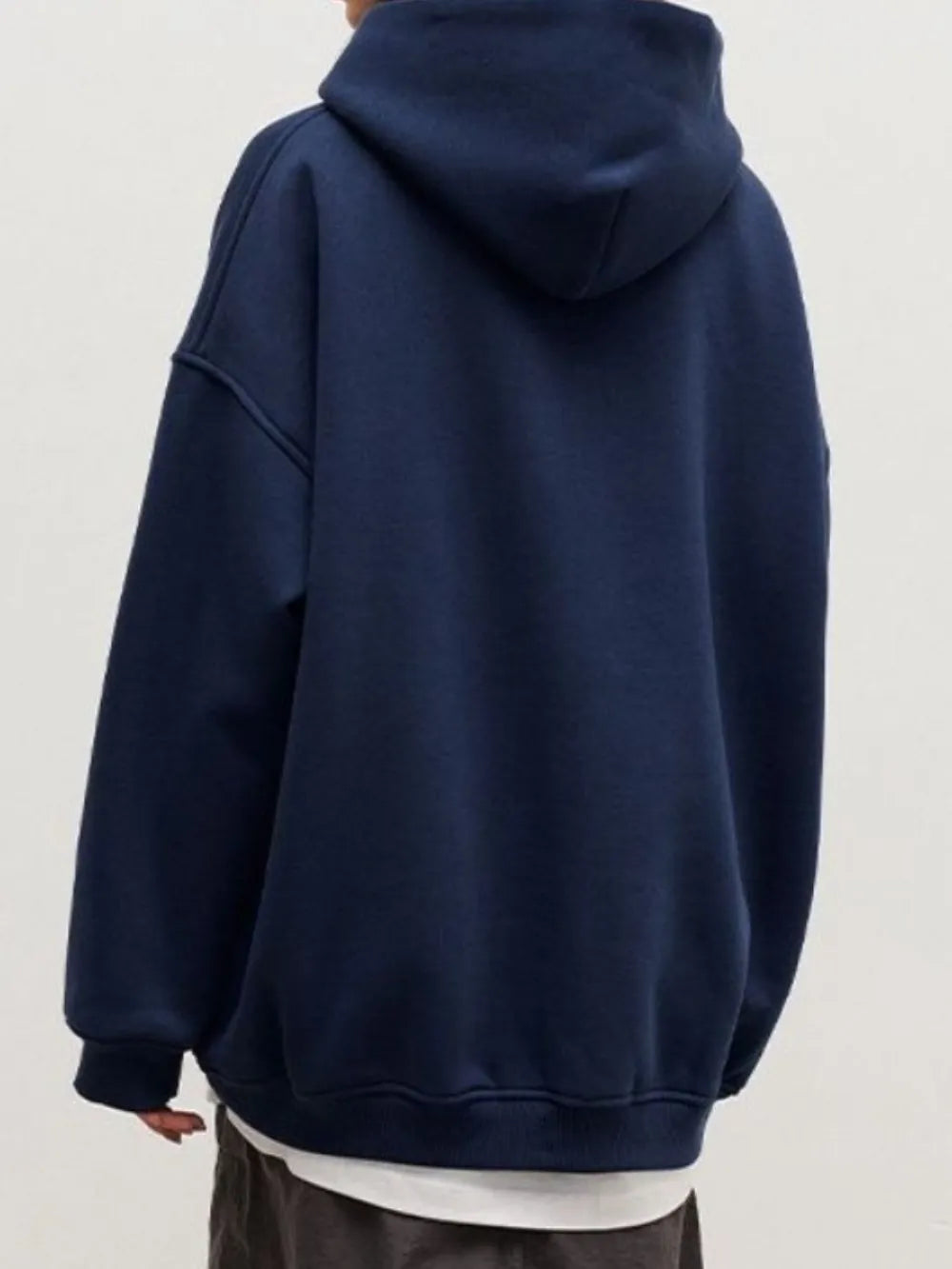The Oversized Kangaroo Pocket Hoodie Loungwear Trendsi