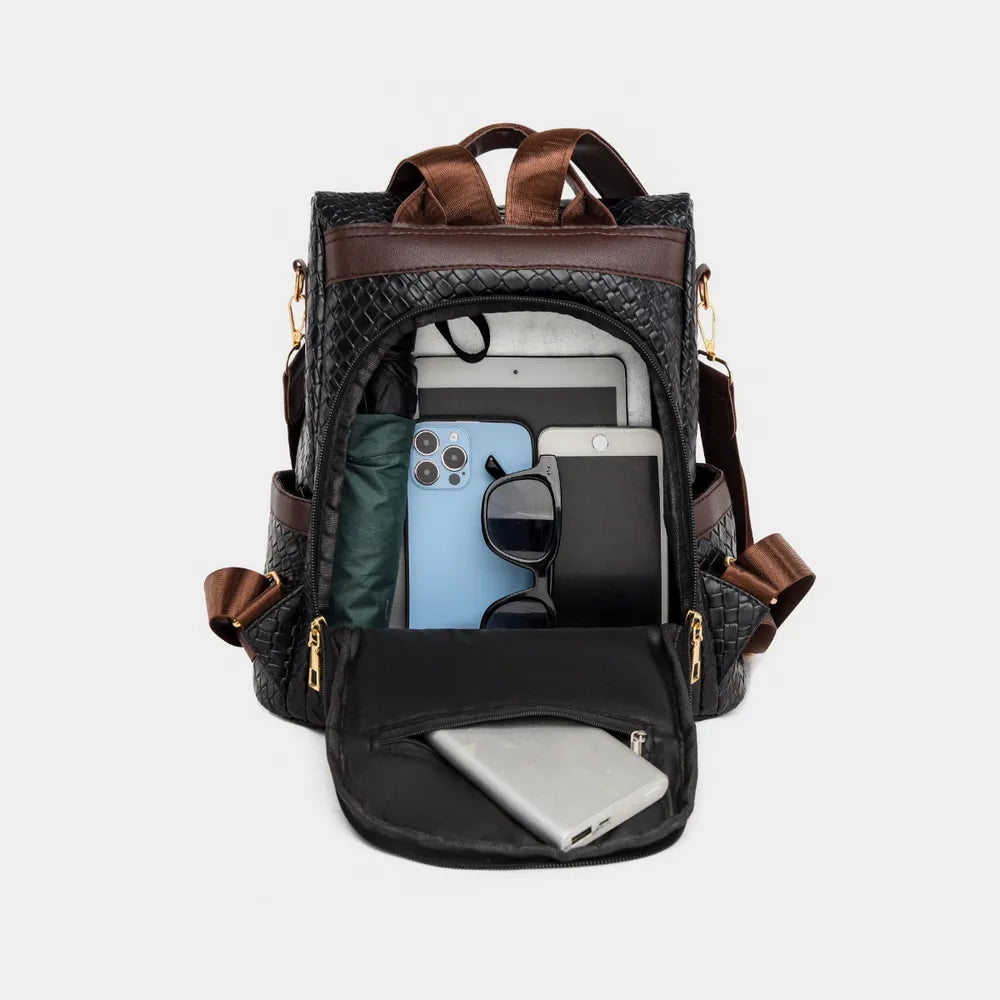 PU Leather Backpack Bag Bags Trendsi